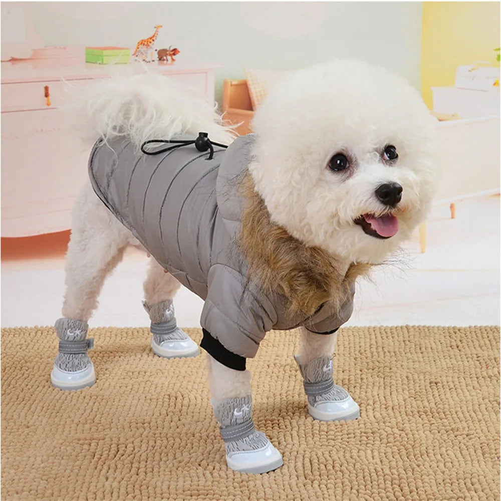 Dog Winter Coat Windproof Small Dog Hoodie Jacket