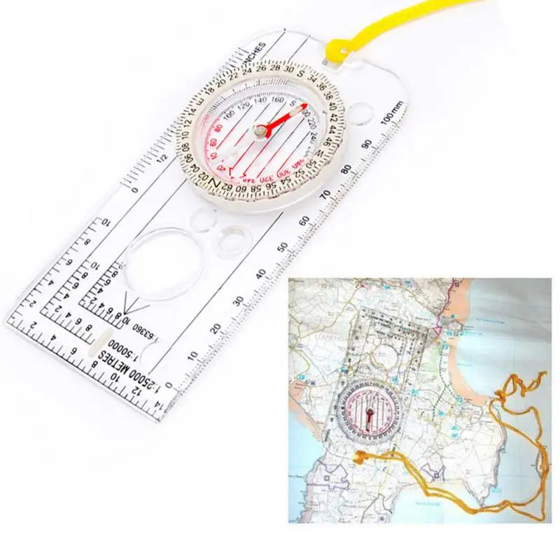 Drawing Scale Compass Navigation Map Reading Ruler Outdoor