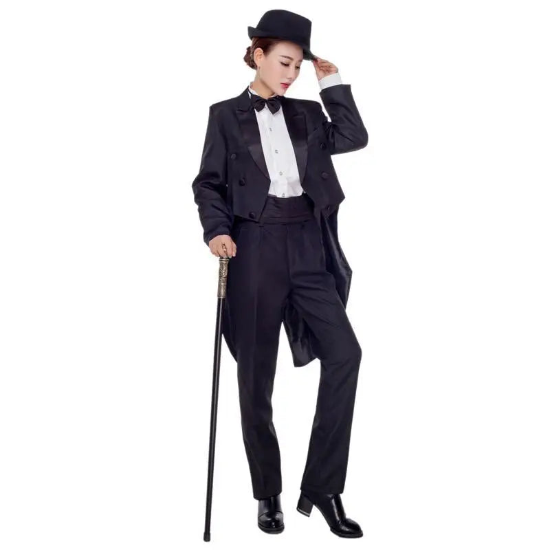 Men's Tuxedo Suits Set Classic Formal Tailcoat Tuxedo