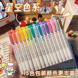 5/15/25 Colors Double Headed Highlighter Pen Set Fluorescent
