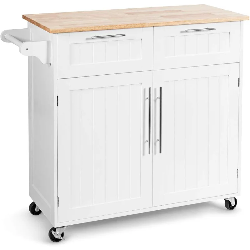 Giantex Kitchen Island Cart Rolling Storage Trolley Cart