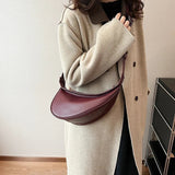 Sewing Thread Shoulder Bags Zipper Women's Bags 2024