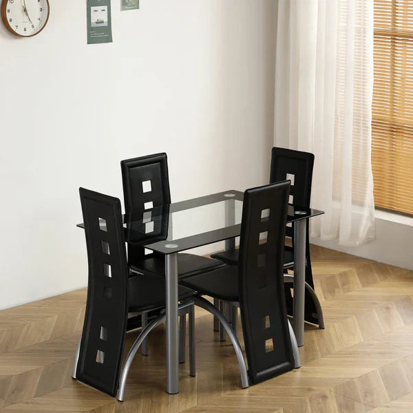 5 Pieces Dining Table Set for 4,Simple Design