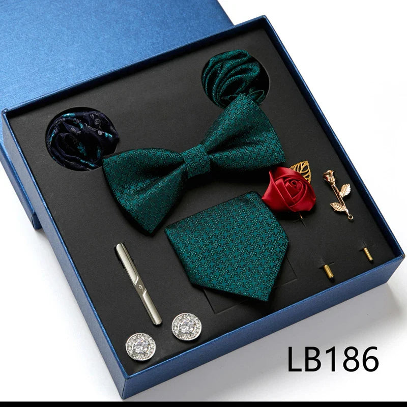 Luxury Quality Tie Set With Necktie Bowtie Pocket