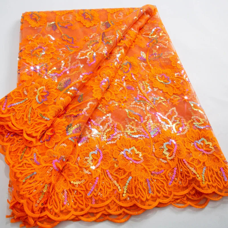 French Tulle Lace Fabric 2024 High Qulity African