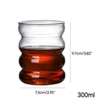 Single-Layer Glass Cup with Straw Drinking Mugs Coffee