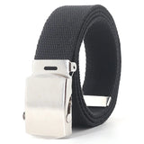 Colorful Canvas Weave Belt Casual Alloy Buckle Waistband