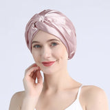 100 Mulberry Silk Turban Bonnets For Women Twisted