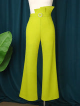 High Waist Pants Plus Size 3XL 4XL Ruffles