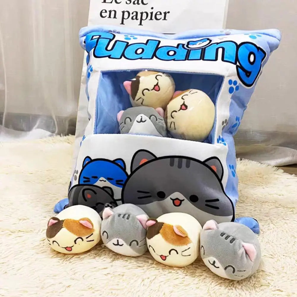Cute Cat Snack Pillow Pudding Decorative, Stuffed Dolls