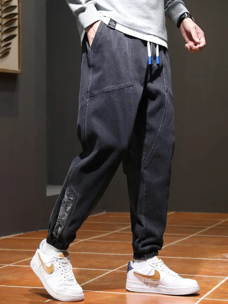 Spring Summer Ankle-Length Jeans Men Pants 6XL 7XL