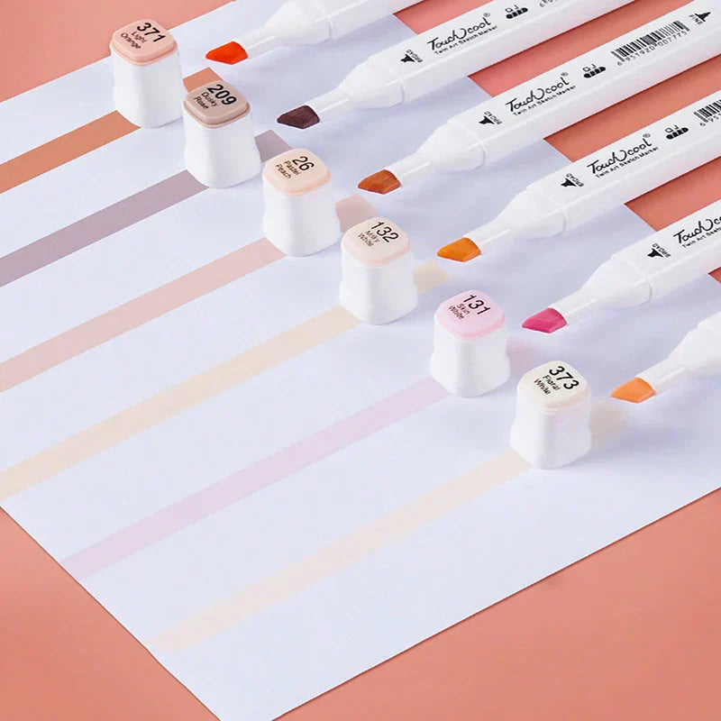 Bview Art 6/12Pcs Double-headed Color Oil Marker Pens