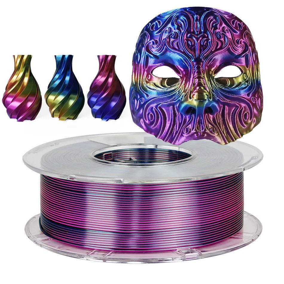 Tricolor 3D Printer Filament Silk PLA 3 Color