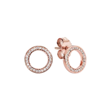 New 925 Sterling Silver Earring Pave Moments Heart