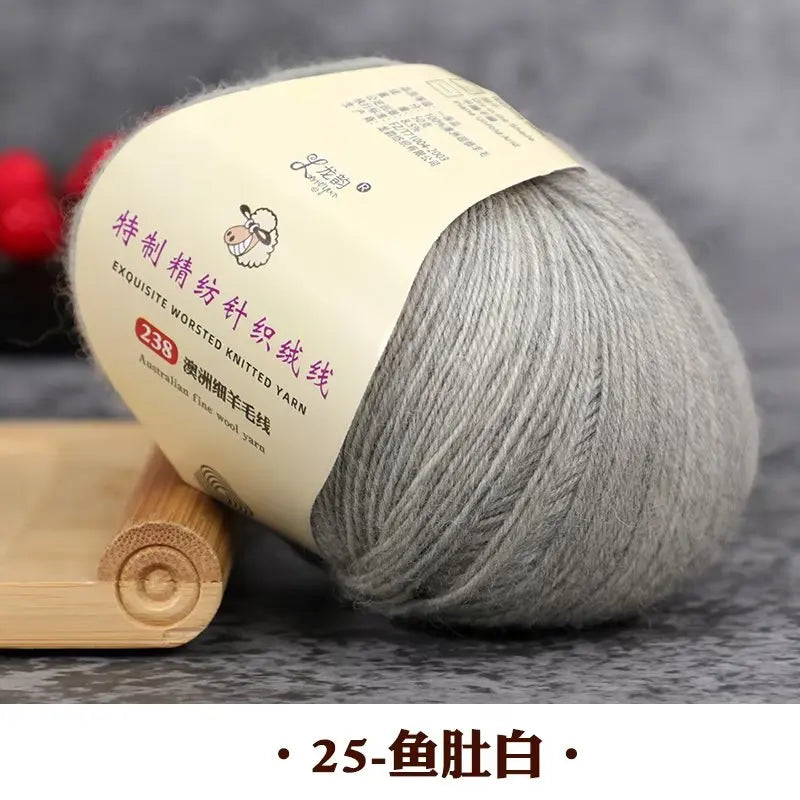 50g 100% Merino Wool Yarn Thin Yarn Soft