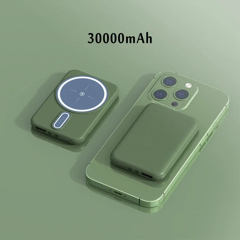 30000mAh Power Bank Magsafe Wireless Fast Charging Thin