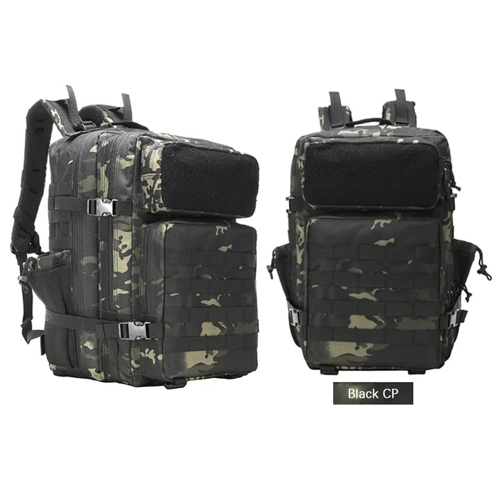 45L Military Tactical Backpack, Large Capacity Outdoor Rucksack