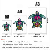 DIY Wooden Jigsaw Puzzle Turtle Puzzles Family Games