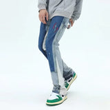 2024 Kanye Painting Patch Baggy Stacked Jeans Y2K
