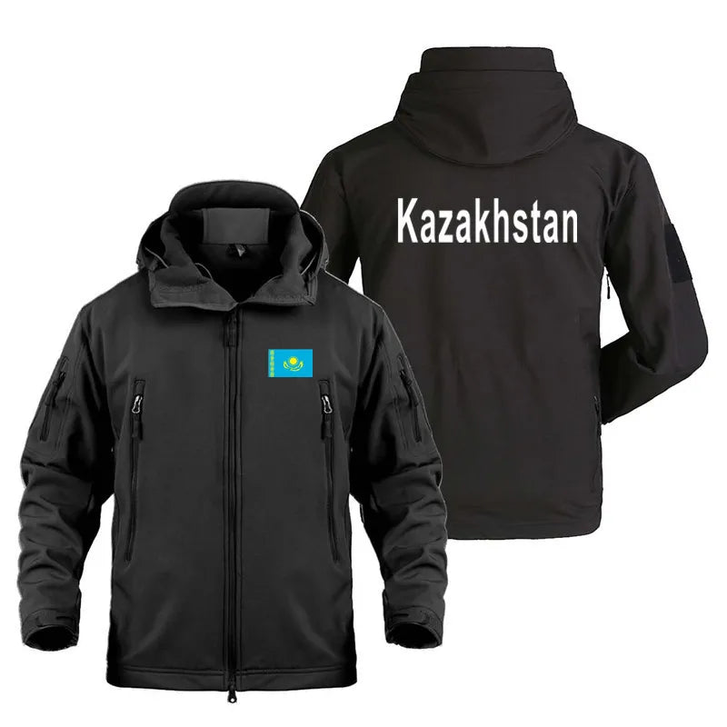Kazakhstan Military Outdoor Jackets for Men Fleece Warm