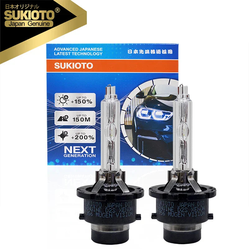 2PCS Sukioto 55W D4S/D4R/D2R/D2S Xenon HID Bulbs