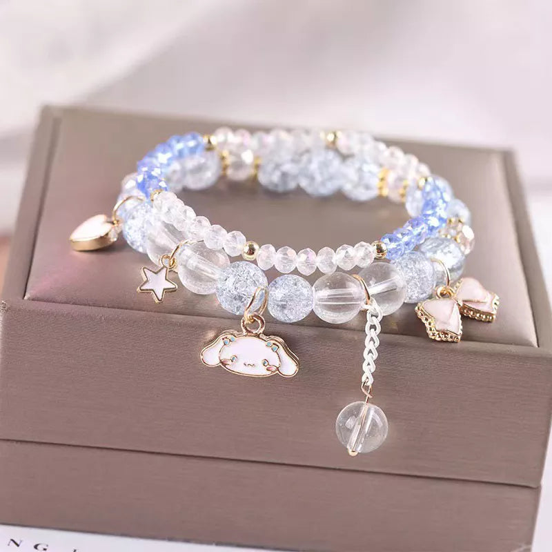 Sanrio Anime Summer Clear Jade Osmanthus Dog Bracelet