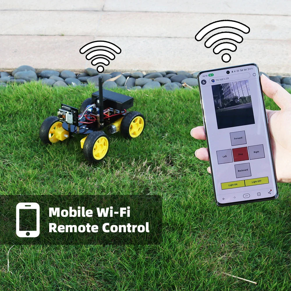 4WD Smart Robot Car ESP32 Camera Wifi Automation