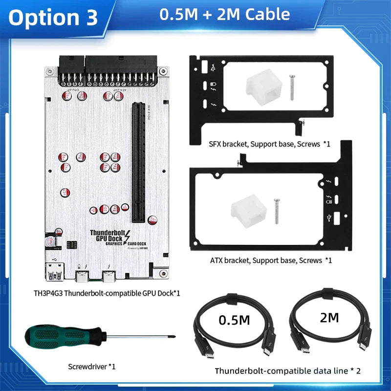 TH3P4G3 Thunderbolt-compatible GPU Dock Laptop to External Graphic