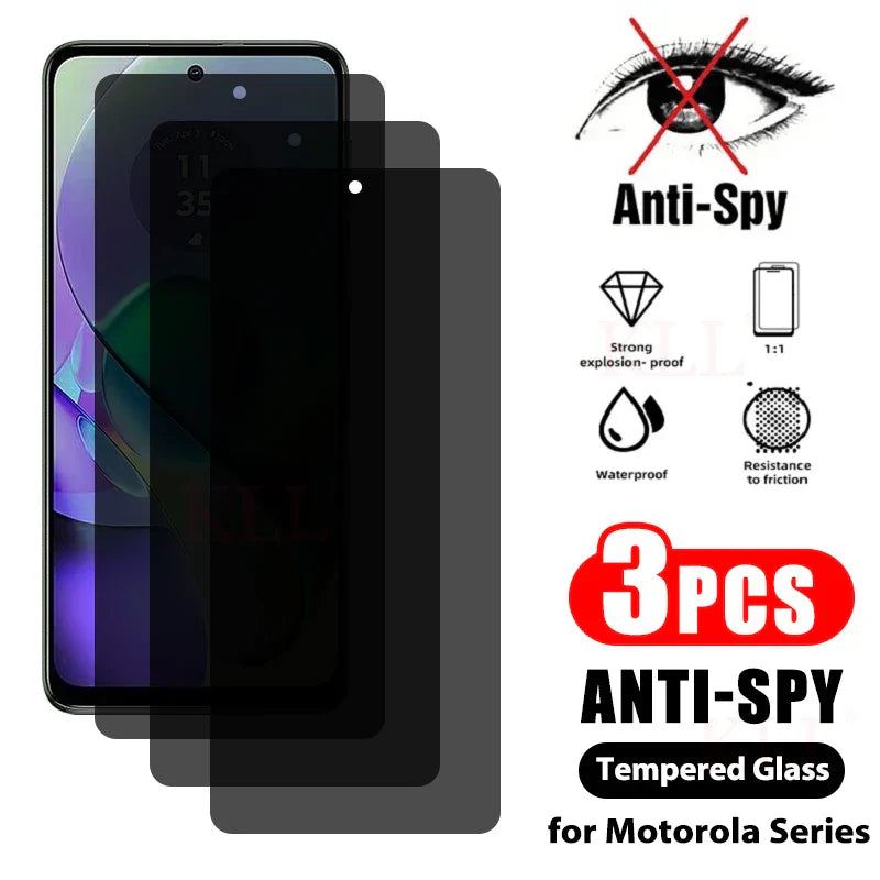 1-3Pcs Privacy Anti-spy Tempered Glass For Motorola G54