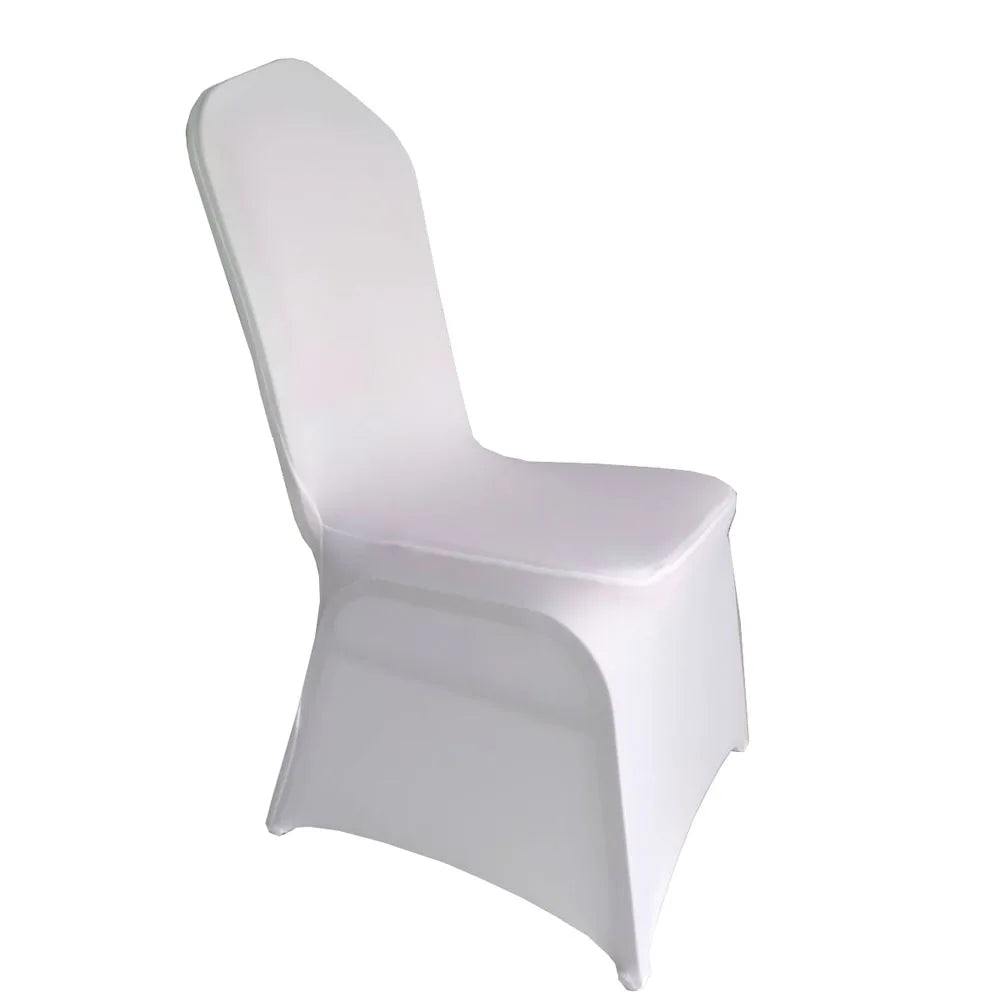 100/200pcs White Wedding Chair Cover Polyester Spandex for