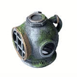 1pc Resin Diving Helmet Wreck Aquarium Fish Tank