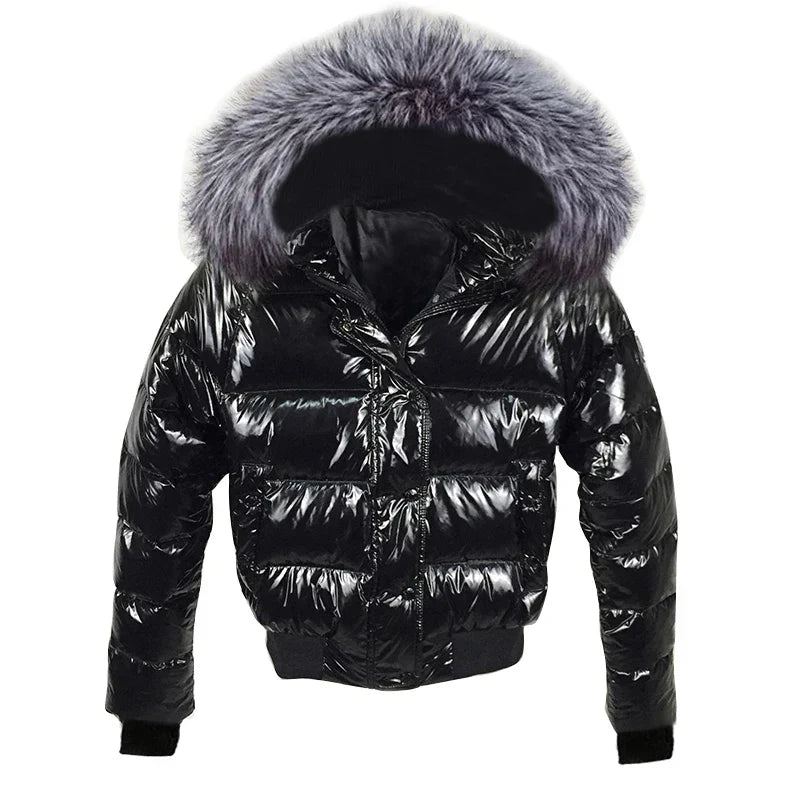 Fake Fur Parkas Waterproof Women Down Jacket 2023