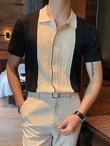 2022 Summer Casual Slim Short Sleeve Polos Mens