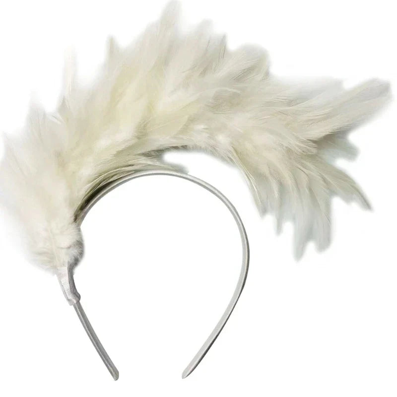 Feather Headband 1920s Mardi Gras Headband Flapper Feather