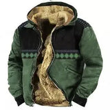 Vintage Zipper Coat Long Sleeve Tribal Totem Print