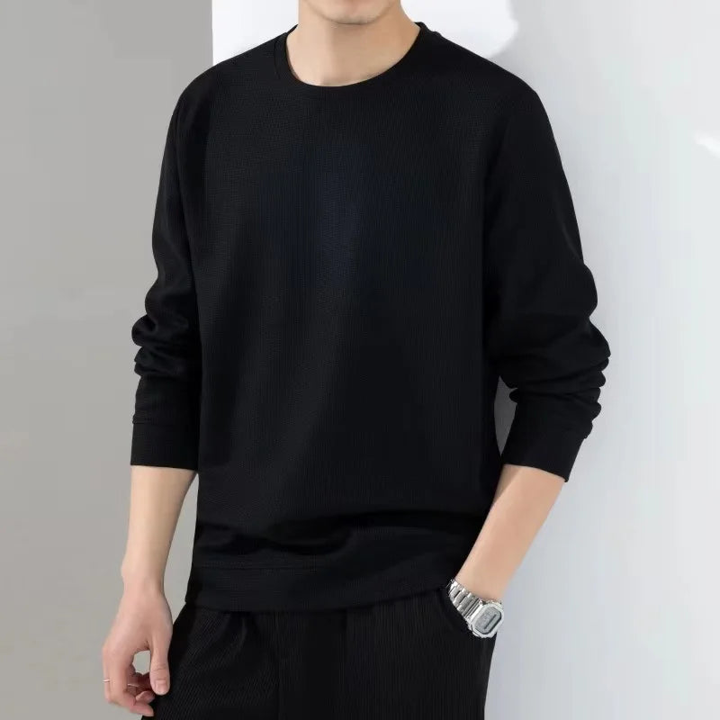 2023 Spring Autumn New Solid Color Round Neck