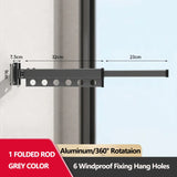 Extendable Clothesline Retractable Clothes Hanger Rack Folding Wall