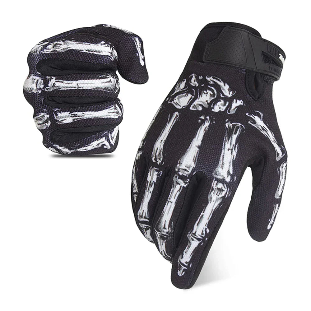 Touchscreen Non-Slip Skeleton Motorcycle Gloves for Men and