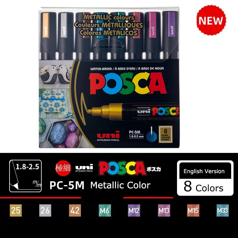 Japan Posca Marker Pen Set Non-Toxic Utilies Escolares