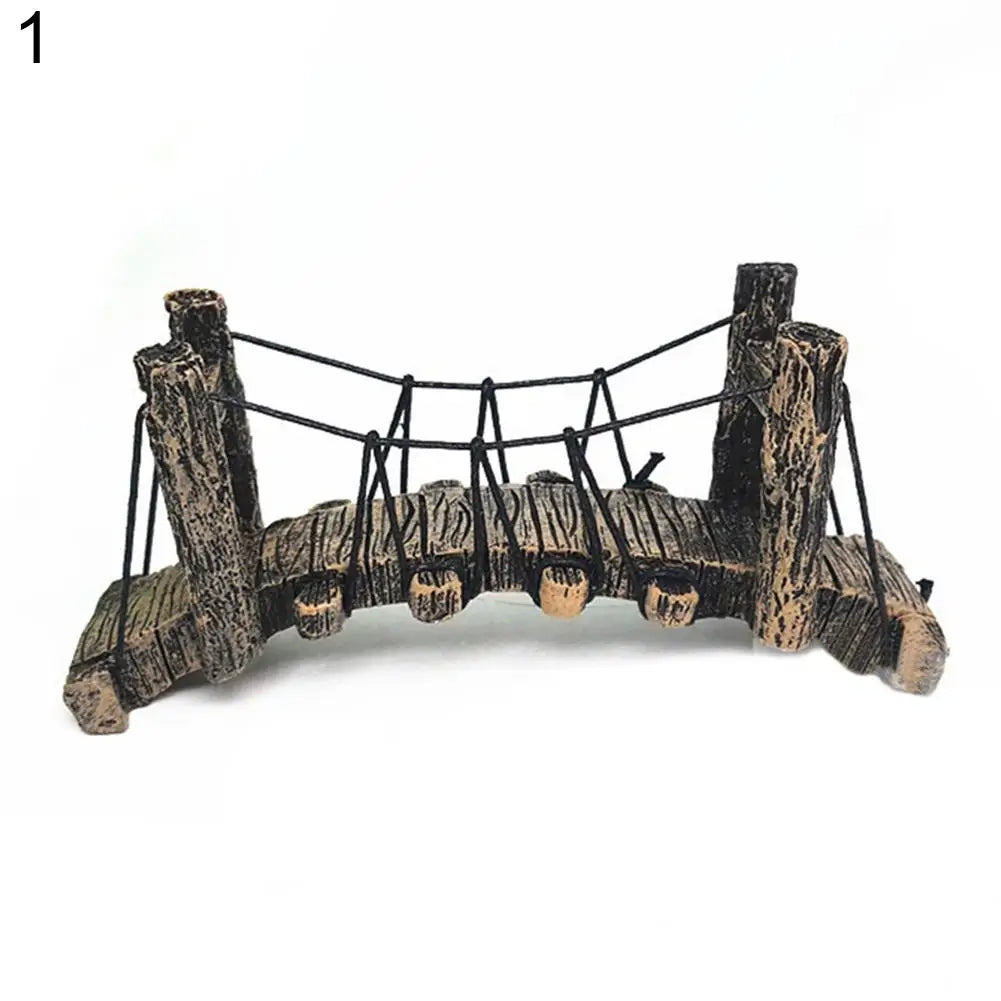 Fake Aquarium Water Bridge Ornament Fish Tank Synthetic