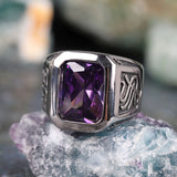 Newest 2024 Men's Purple CZ Zircon Fashion Wedding