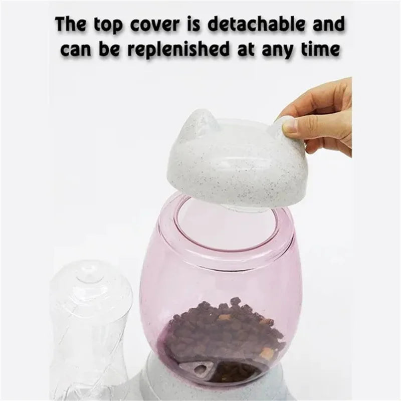 Pet Automatic Feeder Dog Cat Drinking Bowl Anti
