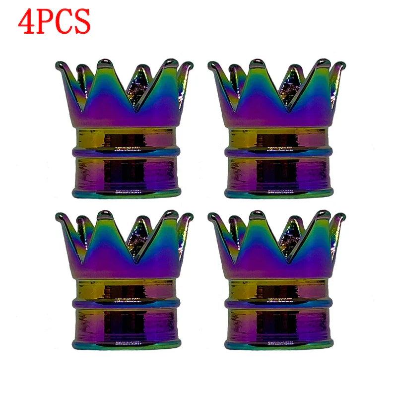 14PCS Creative Crown Aluminum Car Wheel Tyre Tire