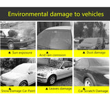 Car Exterior Double Color Cover Sunshade Dustproof Protection with Reflective Strips Universal for Hatchback Sedan SUV