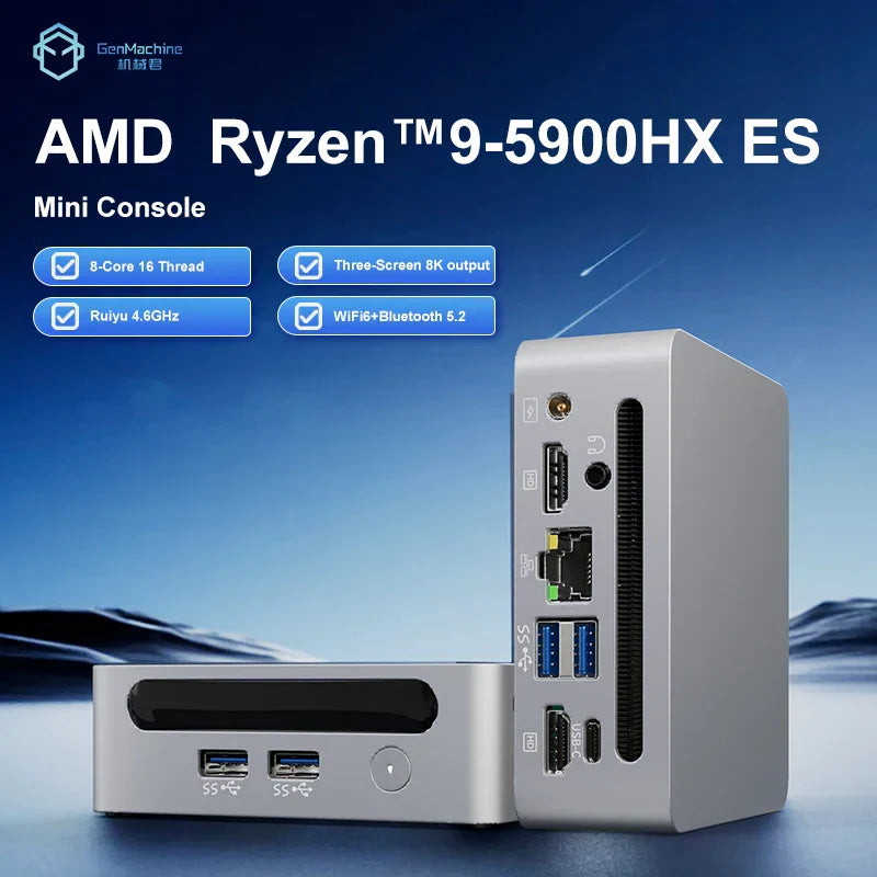 GenMachine New Mini PC Ryzen 9 5900HX ES