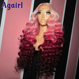 Ombre Blonde Pink HD 13x4 13x6 Loose Wave