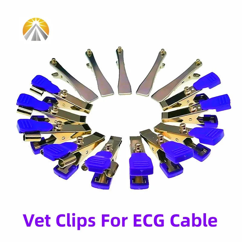 Multi-Function Veterinary ECG Clip EKG Clamp Electrodes