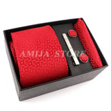 Men's Tie Gift Box With Neckties Handkerchiefs Cufflinks