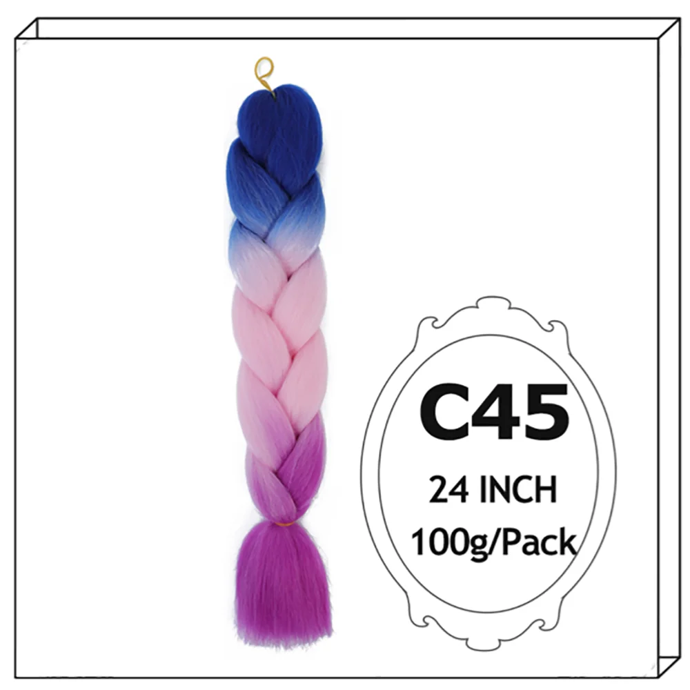 24Inch Synthetic Long Jumbo Ombre Braiding Hair For