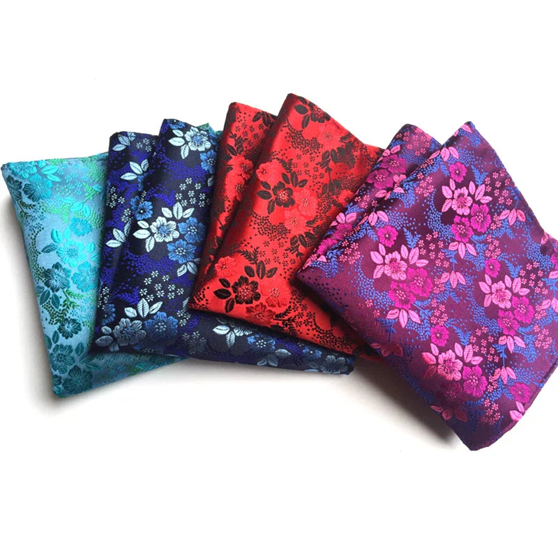 1PC Luxury Formal Wedding Fashion Handkerchiefs Colorful Mens